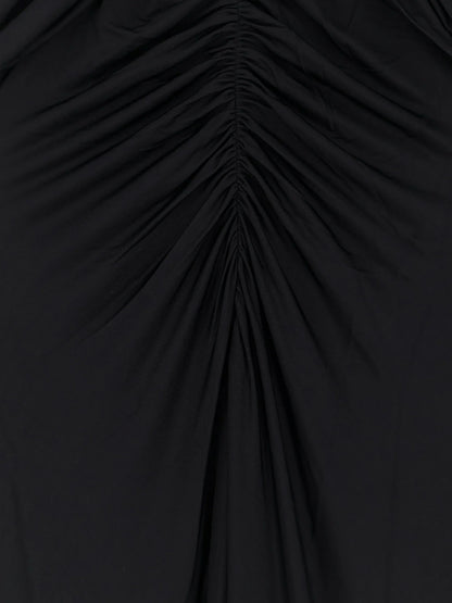 Self Portrait Gathered Jersey Long Dress