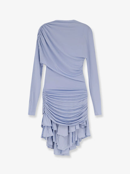 Self Portrait Gathered Jersey Mini Dress