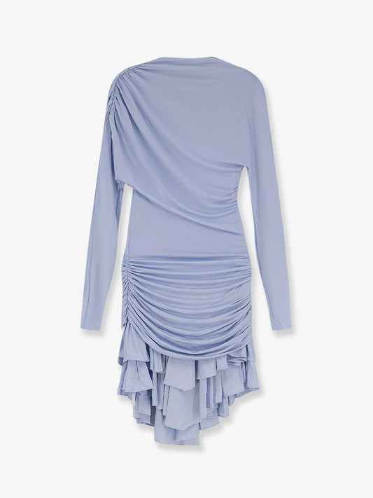 Self Portrait Gathered Jersey Mini Dress