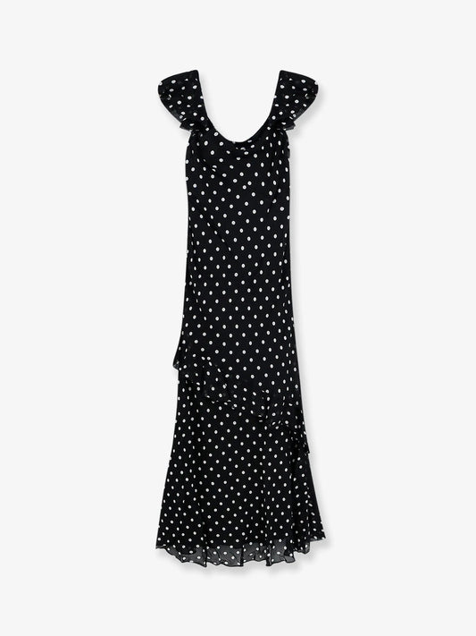 Self Portrait Polka Dots Viscose Dress