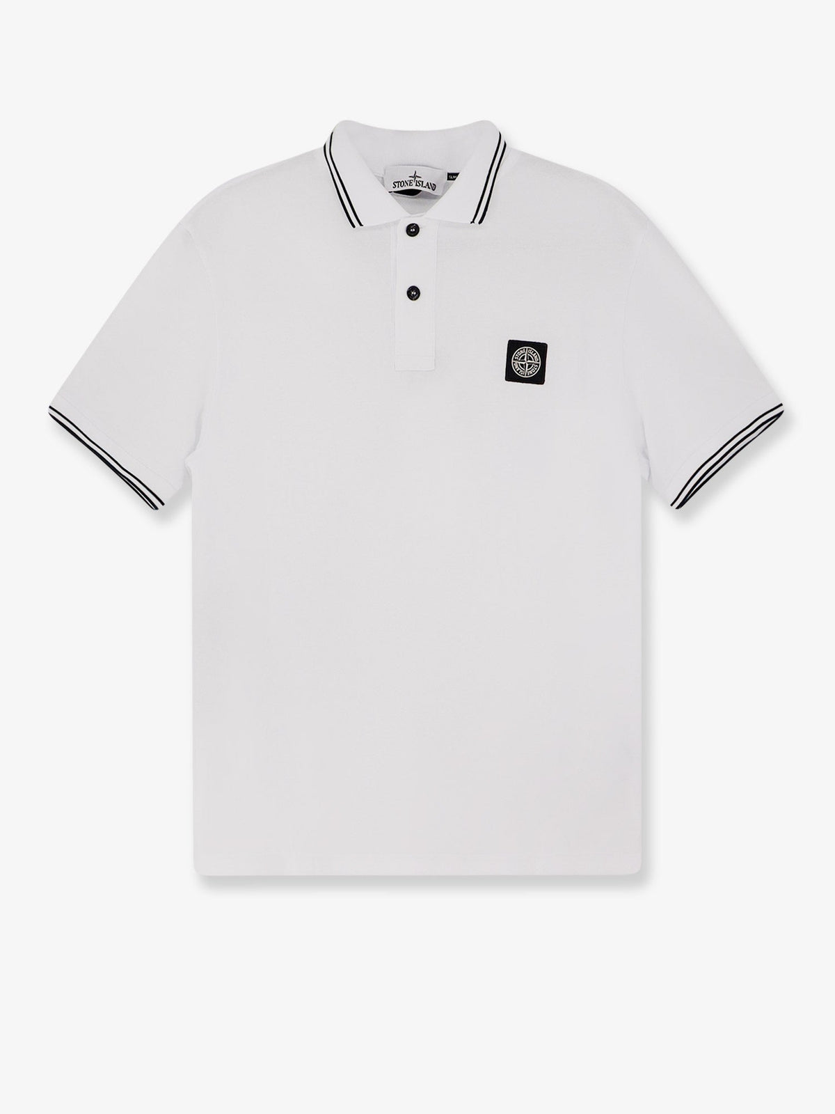 Stone Island Stretch organic cotton polo shirt - White