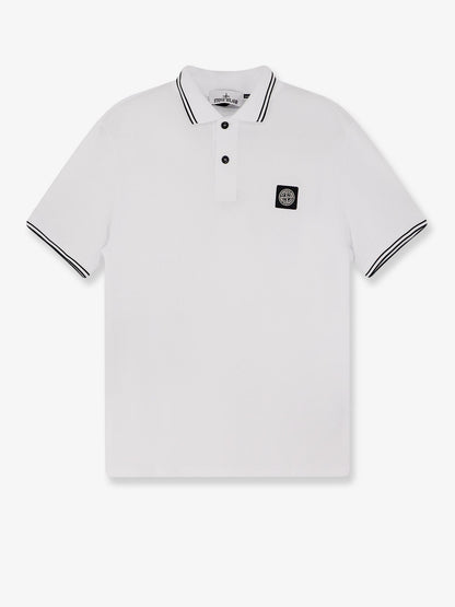 Stone Island Stretch organic cotton polo shirt - White