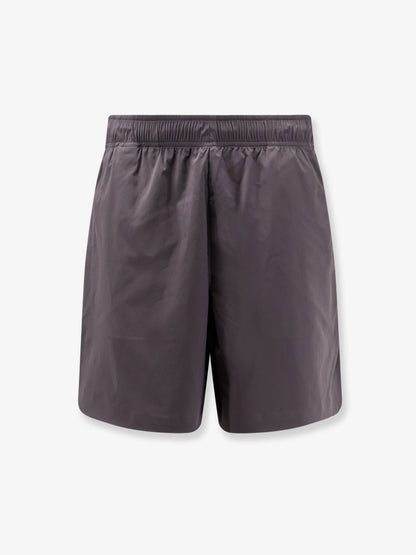 Stone Island Nylon Bermuda shorts with embroidered logo on the back - Charcoal