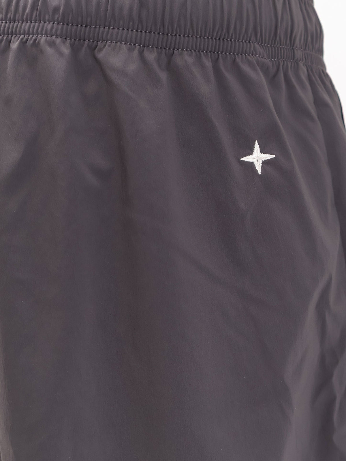 Stone Island Nylon Bermuda shorts with embroidered logo on the back - Charcoal