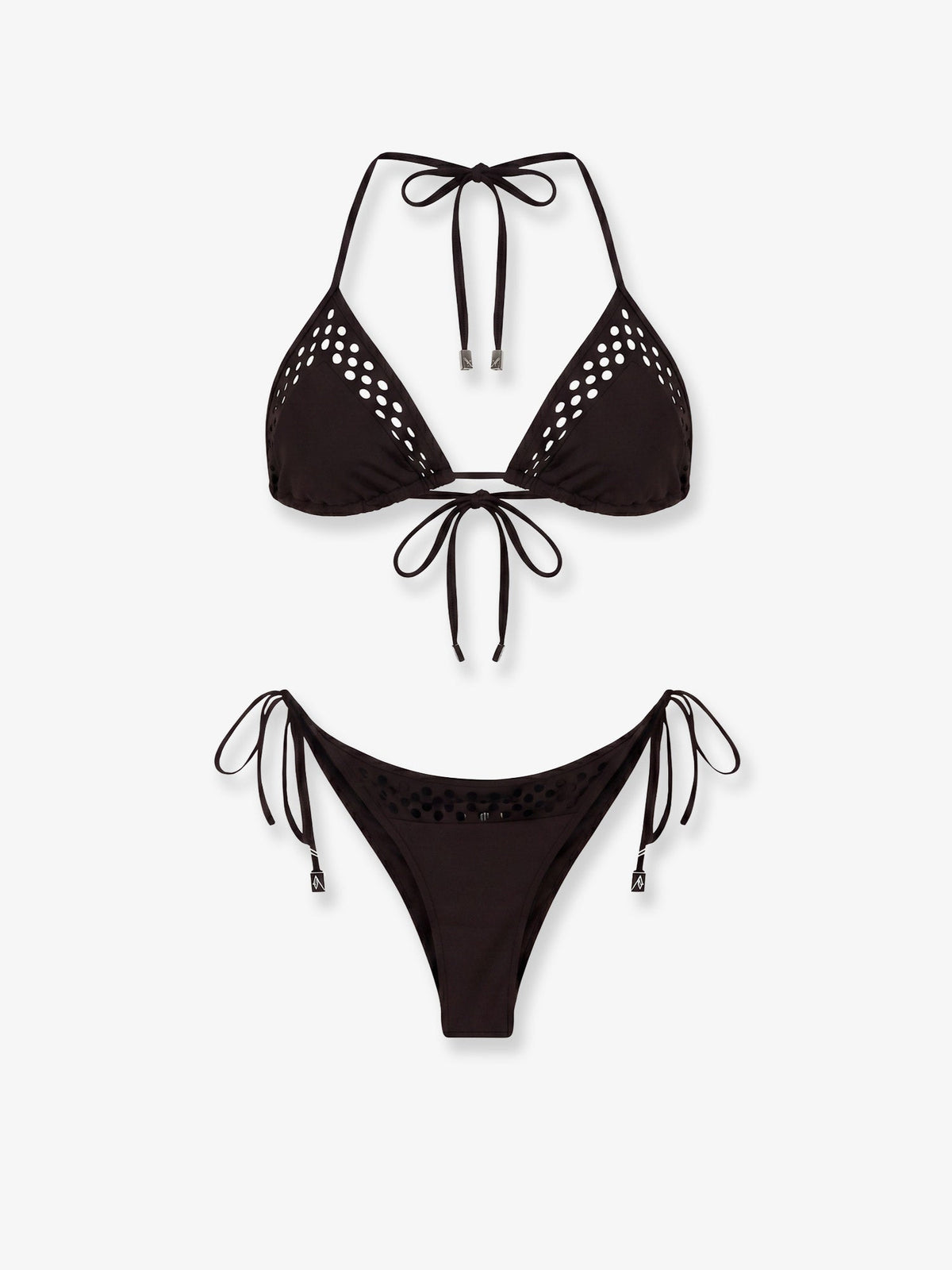 The Attico The Attico Il Primo Bagno lycra bikini - Darkbrown