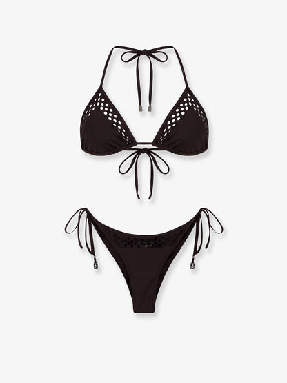 The Attico The Attico Il Primo Bagno lycra bikini - Darkbrown