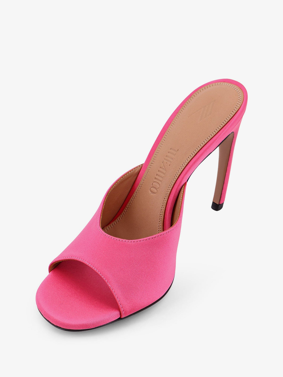 The Attico Betta satin sandals - Warm Fuchsia