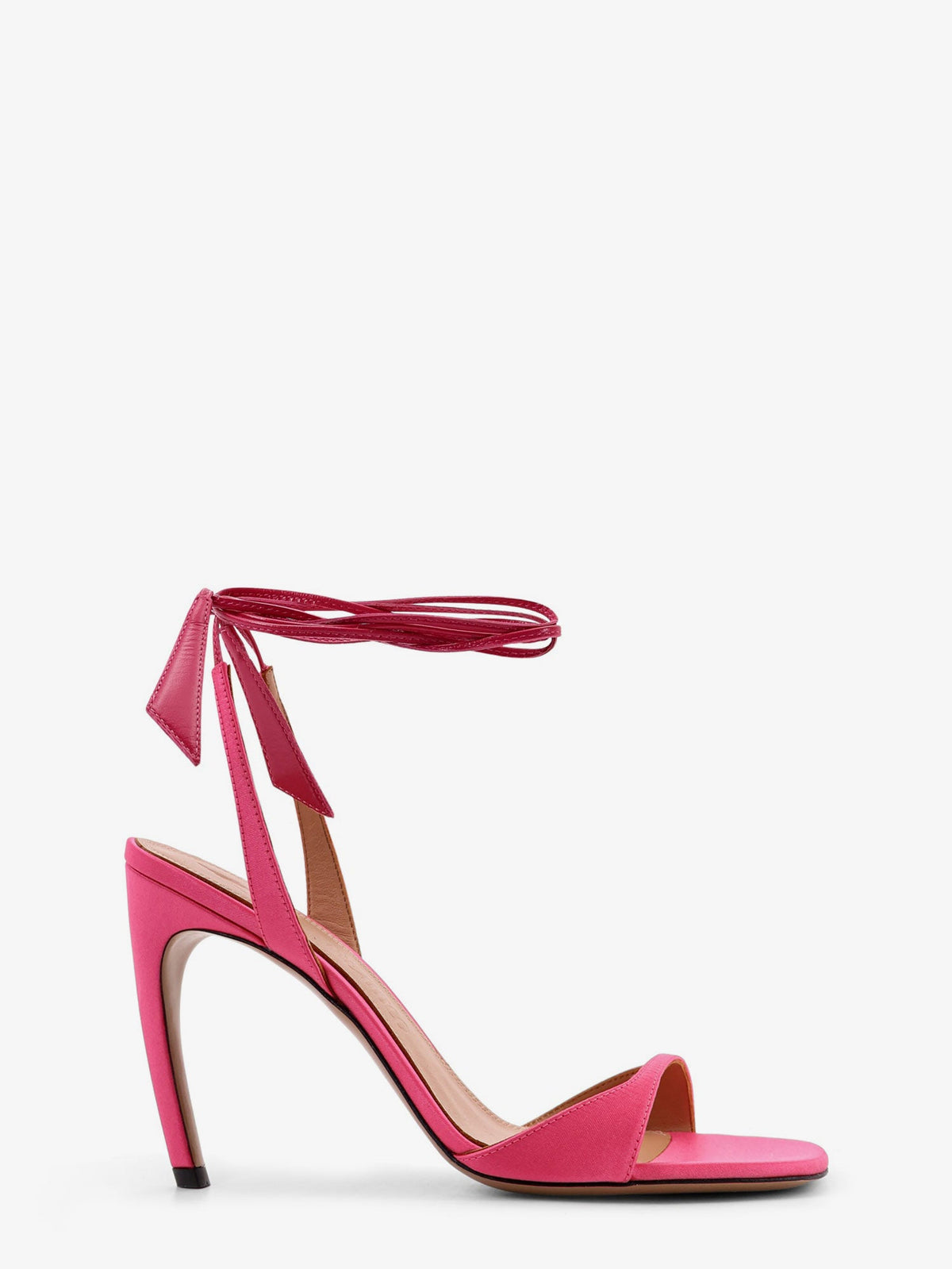 The Attico Ora satin sandals - Warm Fuchsia