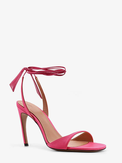 The Attico Ora satin sandals - Warm Fuchsia