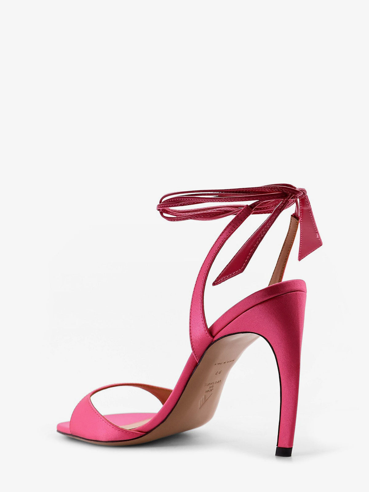 The Attico Ora satin sandals - Warm Fuchsia