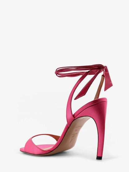 The Attico Ora satin sandals - Warm Fuchsia