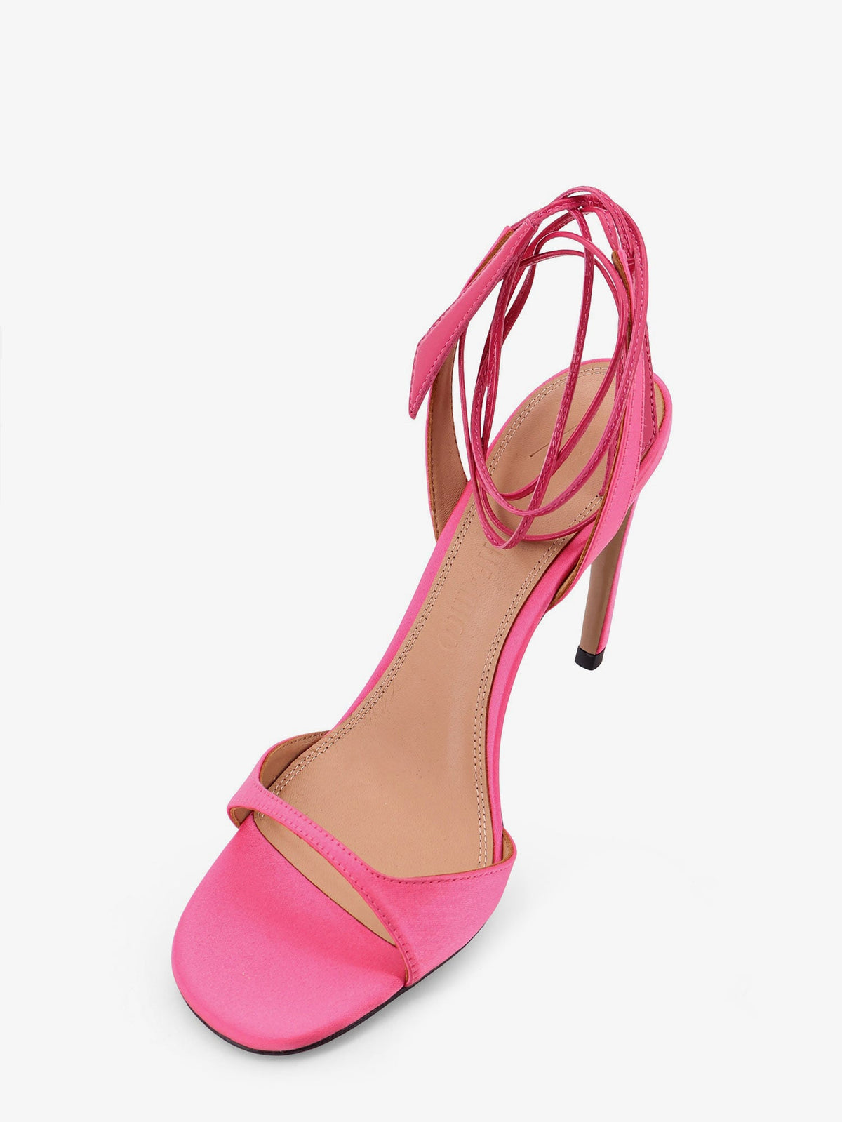 The Attico Ora satin sandals - Warm Fuchsia