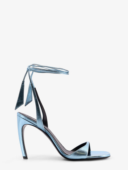 The Attico Ora satin sandals - Sky Blue