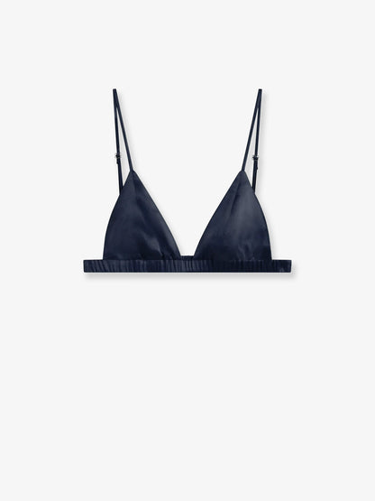 The Frankie Shop Nina satin bralette - Navy