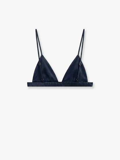 The Frankie Shop Nina satin bralette - Navy