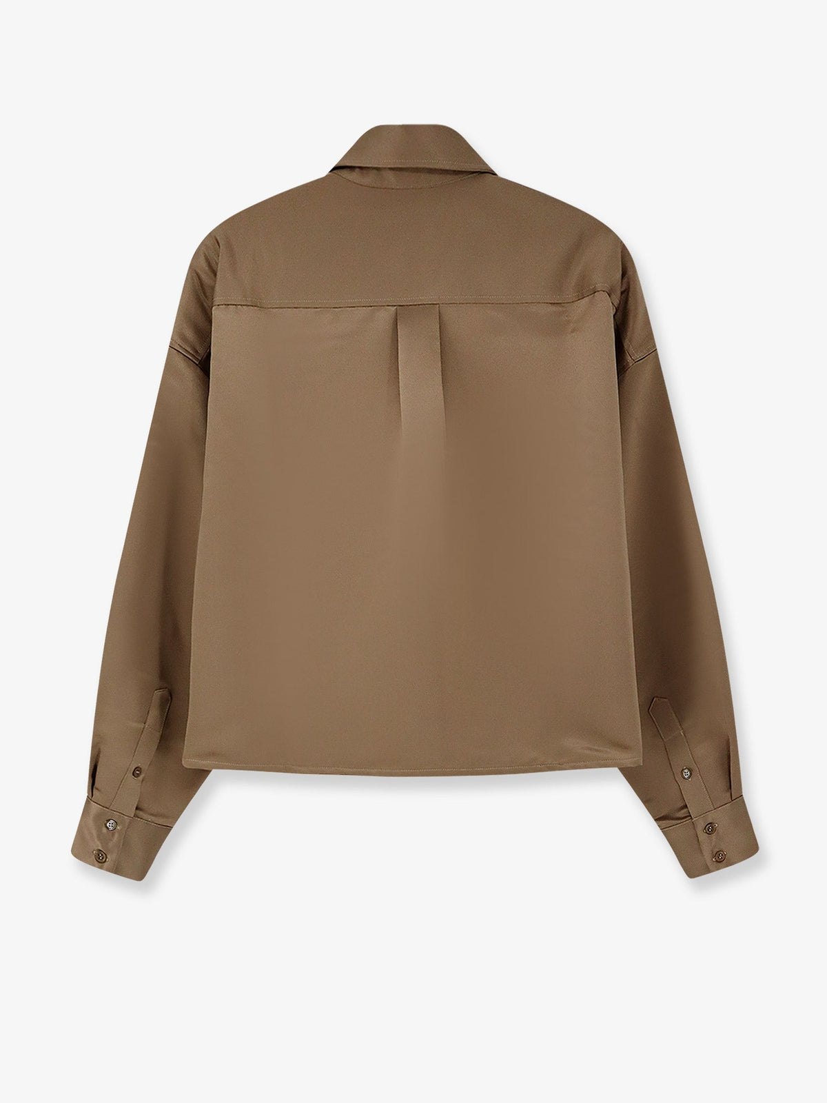 The Frankie Shop Arlen satin boxy shirt - Beige