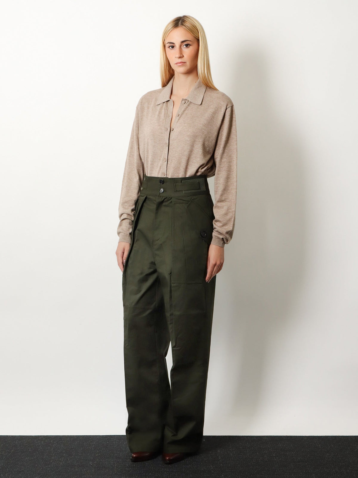 The Frankie Shop Tova Cargo cotton trousers - Deepgreen