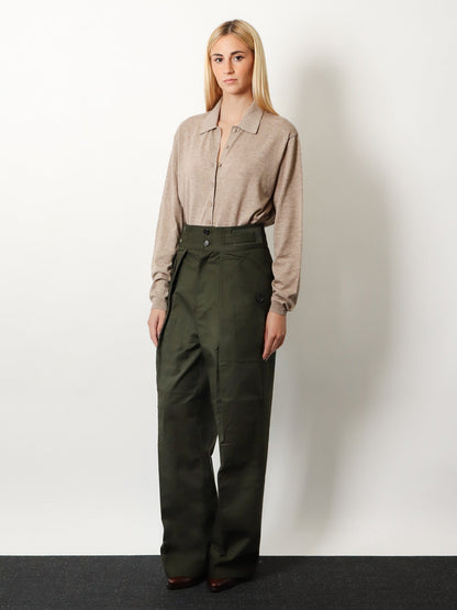 The Frankie Shop Tova Cargo cotton trousers - Deepgreen