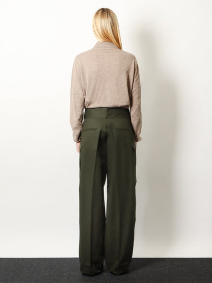 The Frankie Shop Tova Cargo cotton trousers - Deepgreen