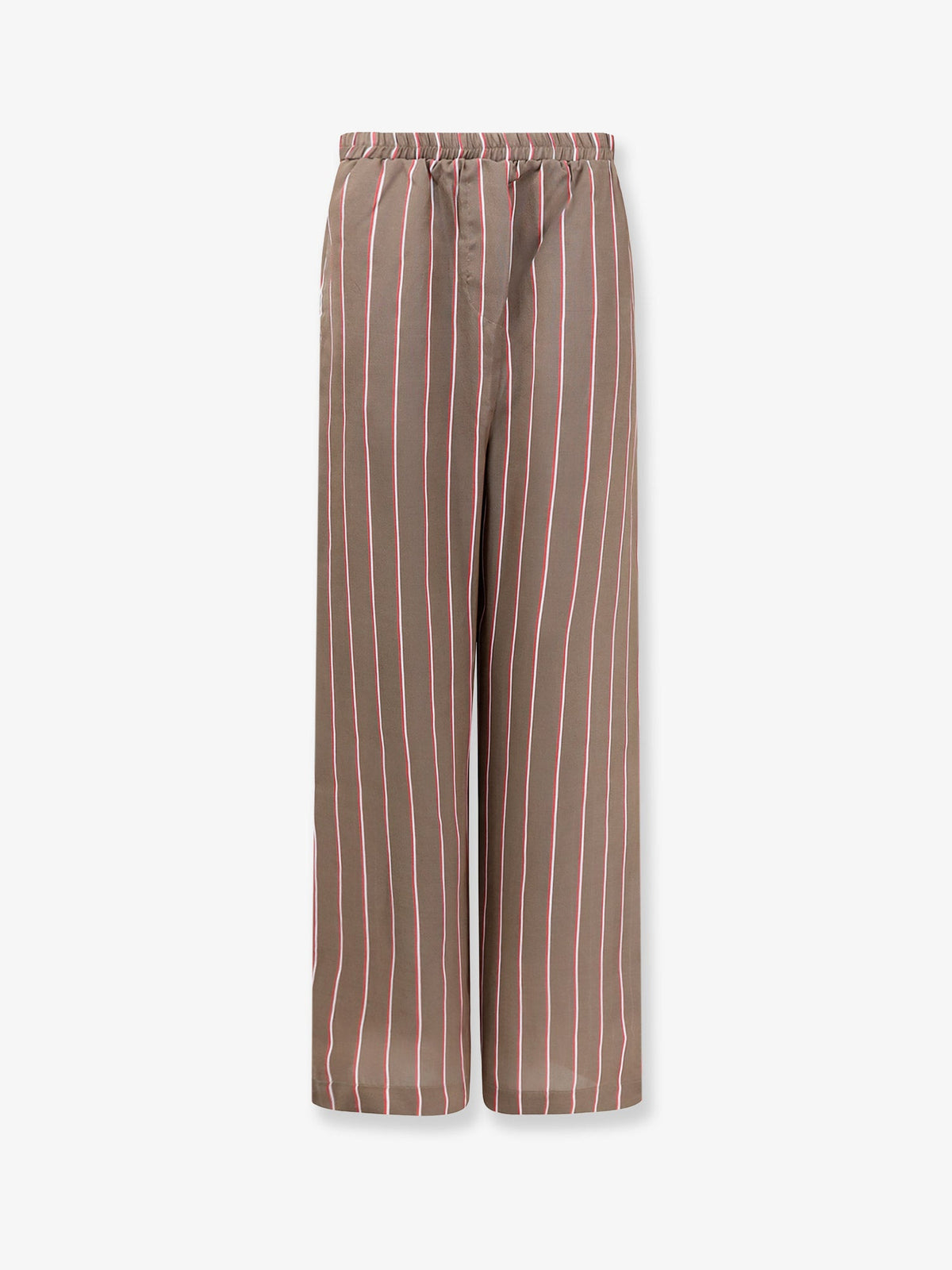 The Frankie Shop Viscose and silk blend trousers - Brown
