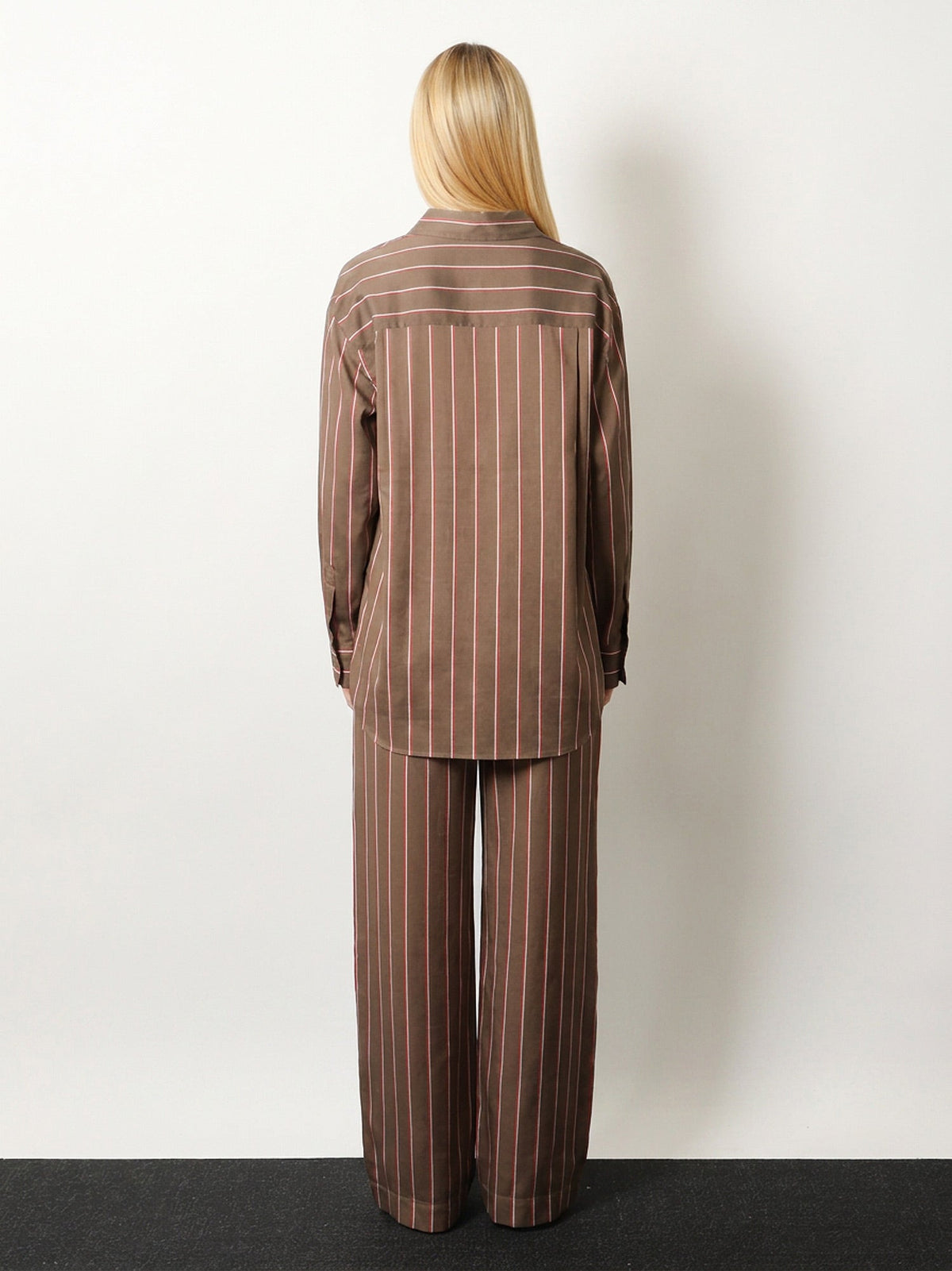 The Frankie Shop Viscose and silk blend trousers - Brown