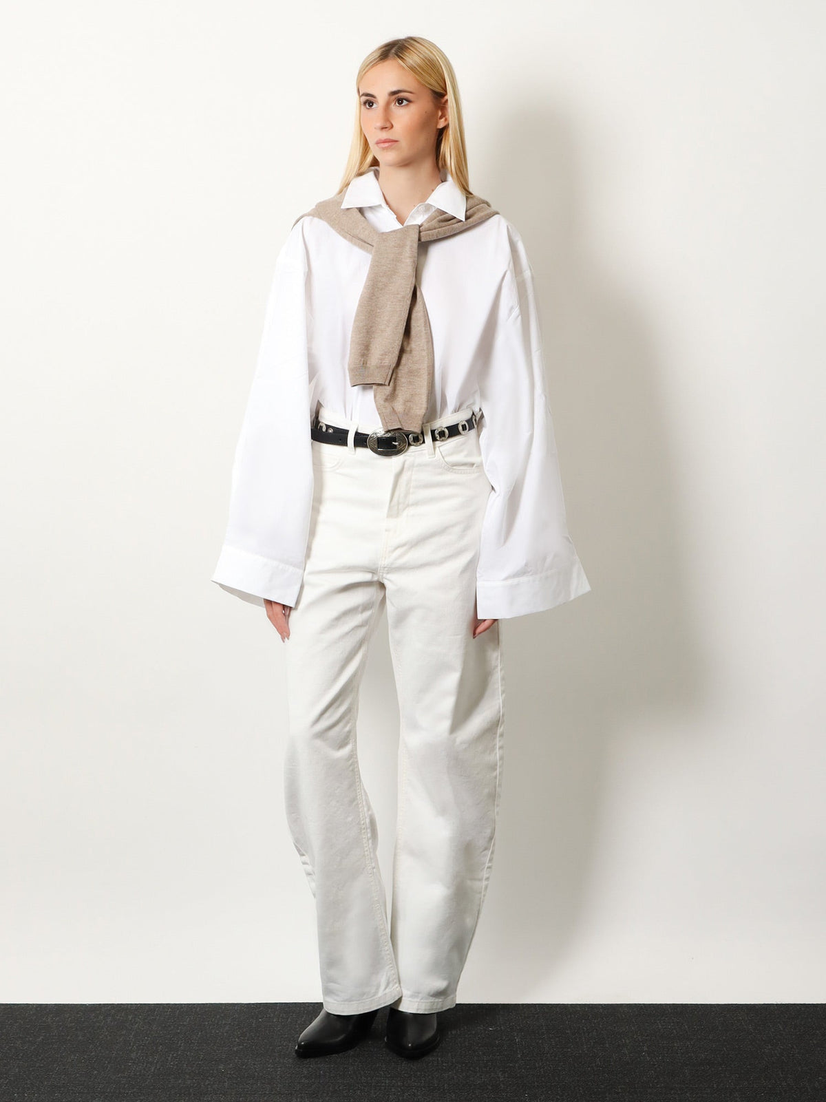 The Frankie Shop Nelton denim trousers - White