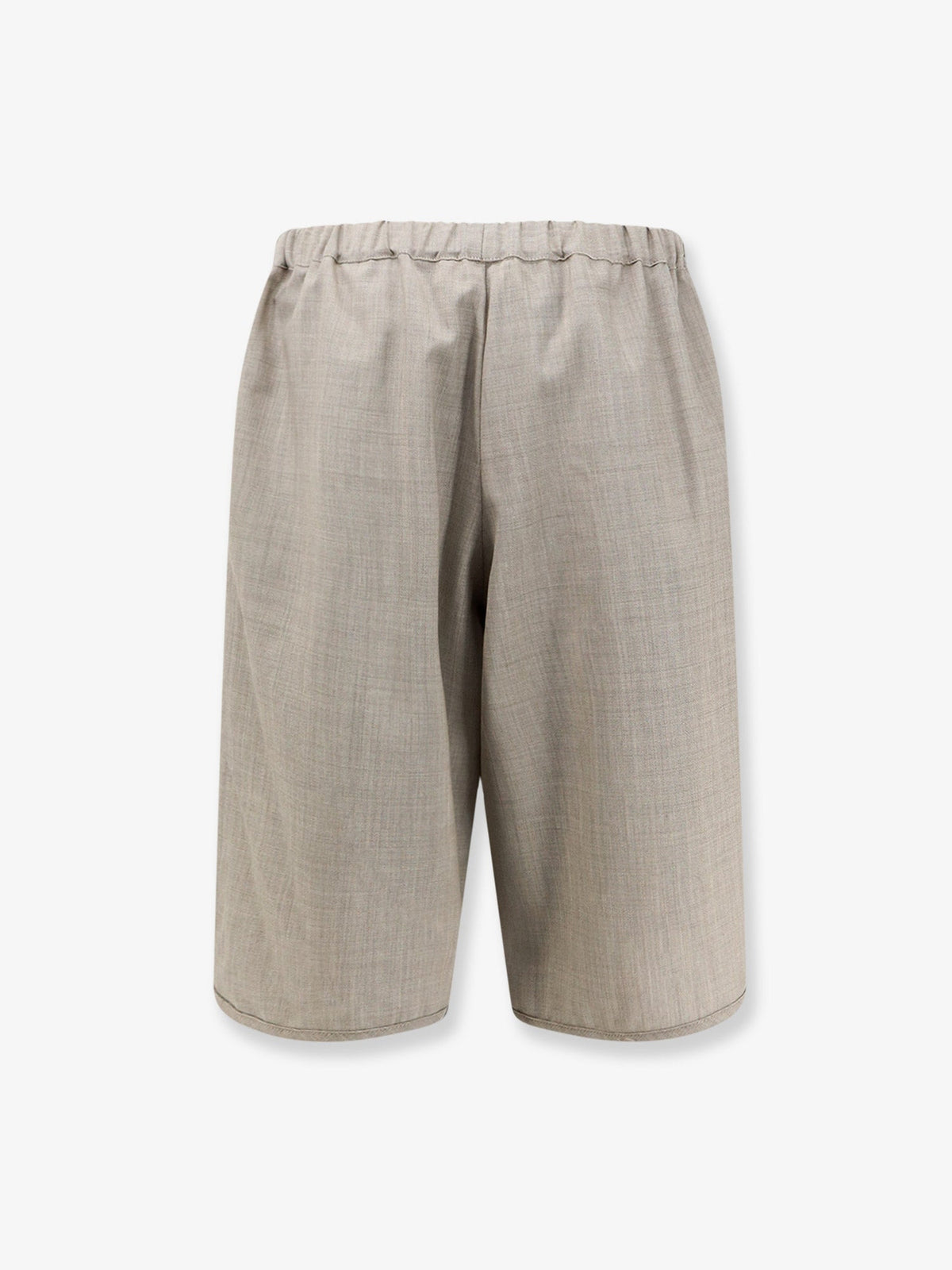 The Frankie Shop Nelis mélange virgin wool bermuda shorts - Beigemelange
