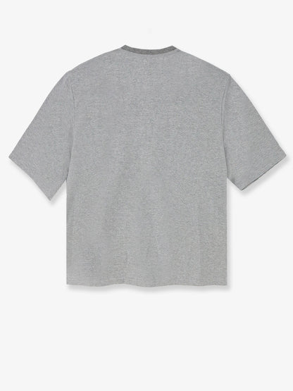 The Frankie Shop Hugo ribbed cotton blend t-shirt - Greymelange