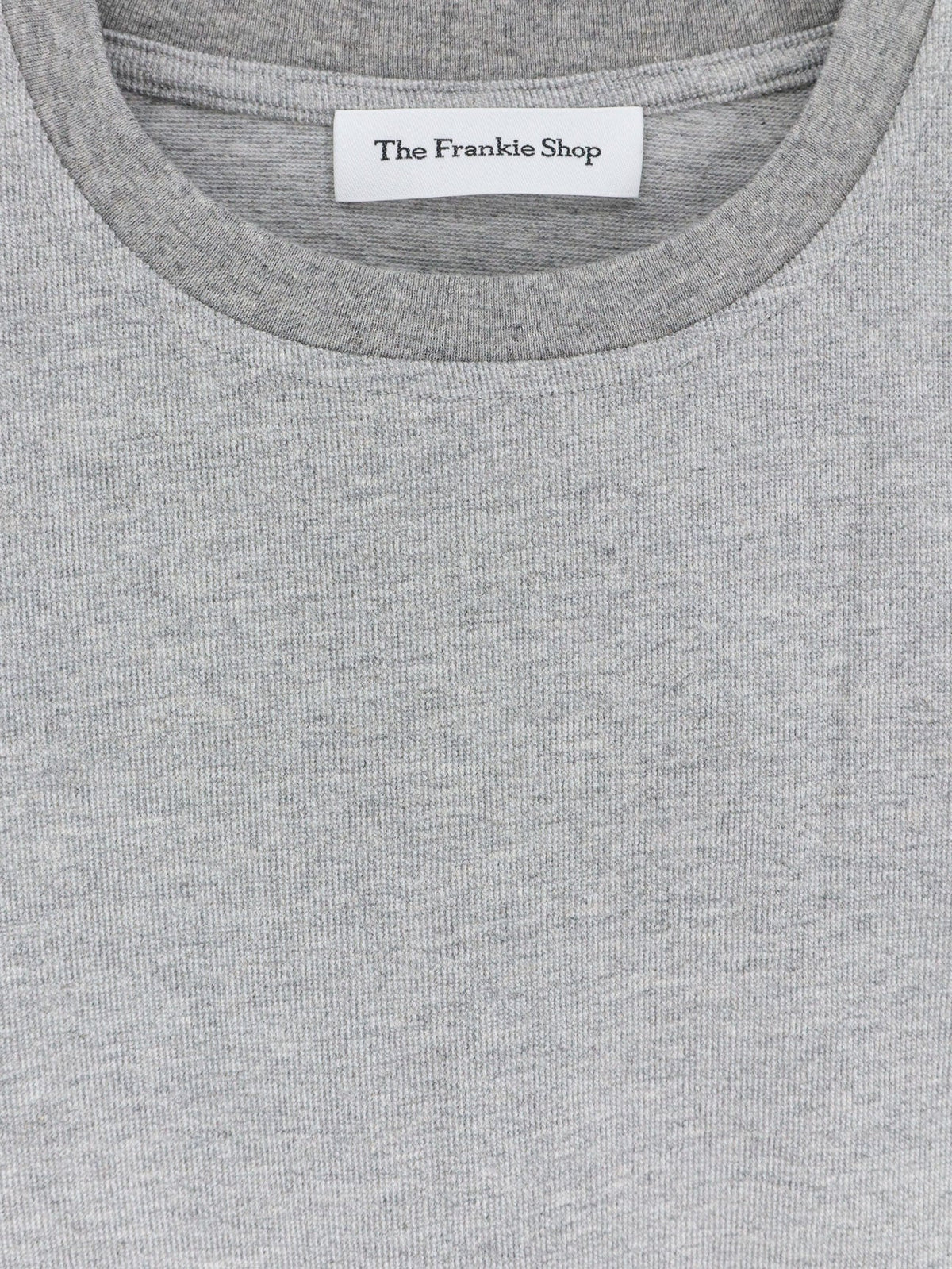 The Frankie Shop Hugo ribbed cotton blend t-shirt - Greymelange