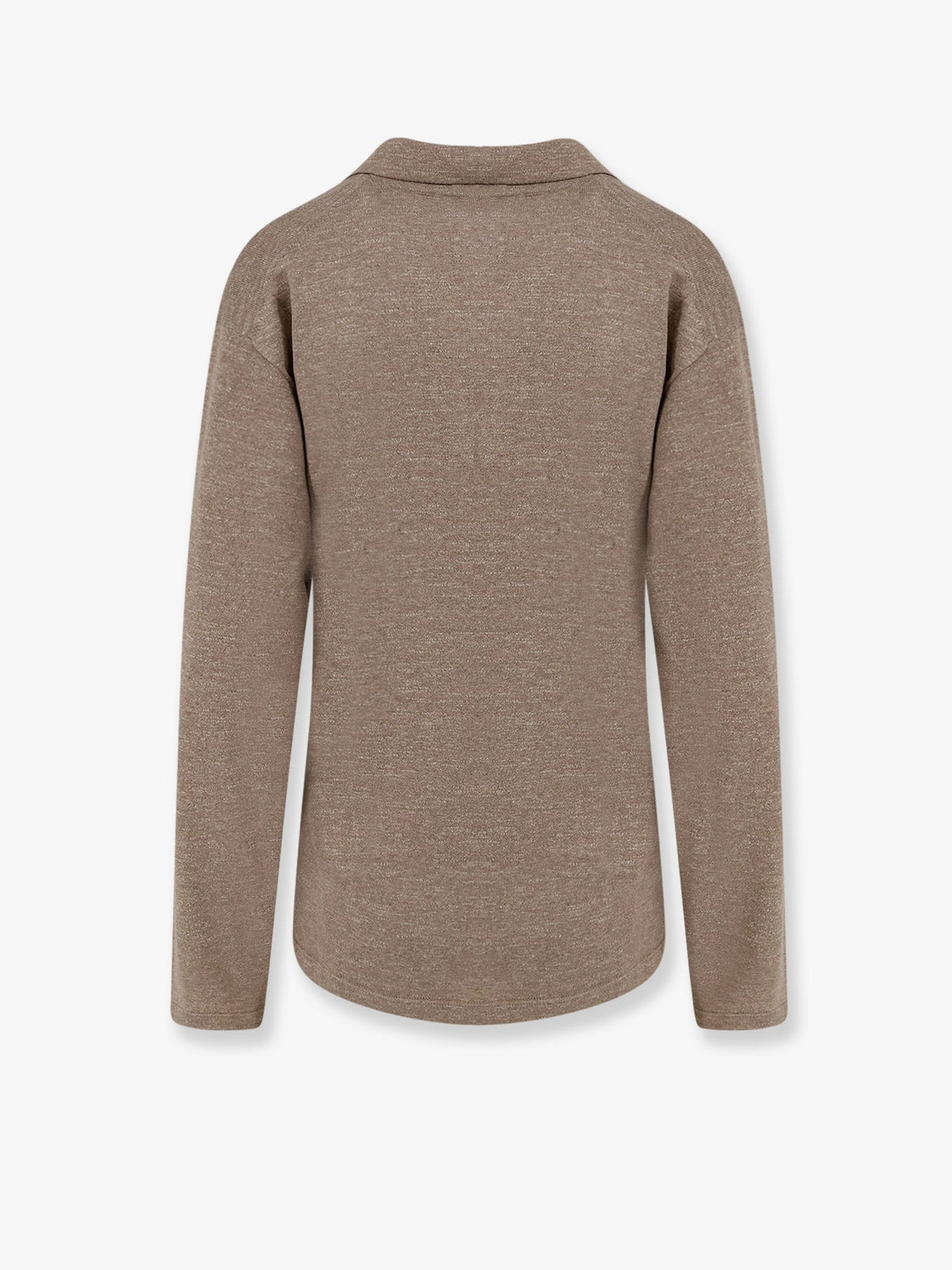 The Row Niosa polo shirt in cotton and linen - Coral Cream