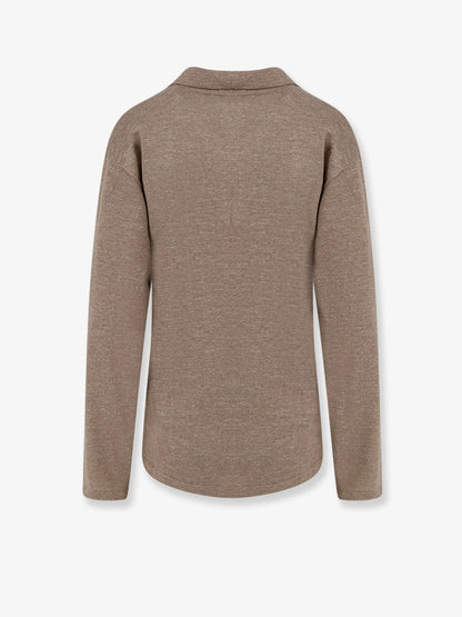 The Row Niosa Polo Shirt In Cotton And Linen