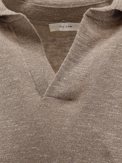 The Row Niosa Polo Shirt In Cotton And Linen