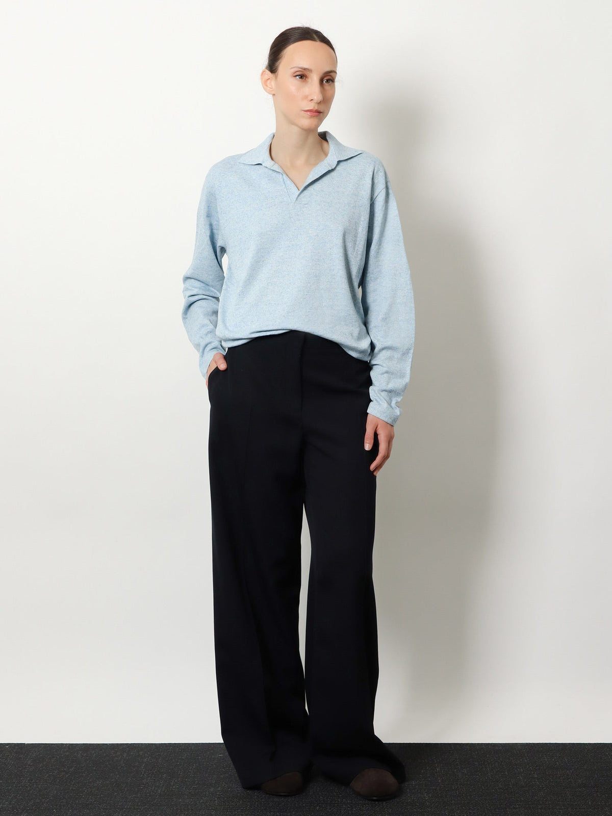 The Row Dender wool trousers - Dark Navy