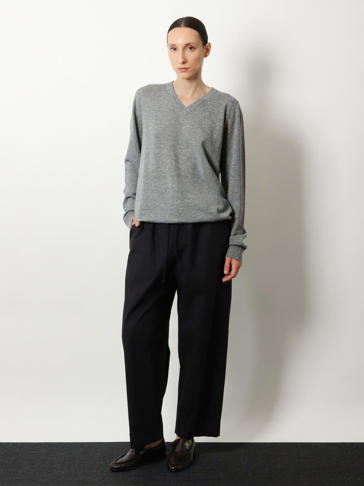 The Row Delano cotton trousers - Black