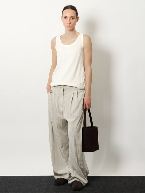 The Row Iven silk and nylon trousers - Smoke Grey
