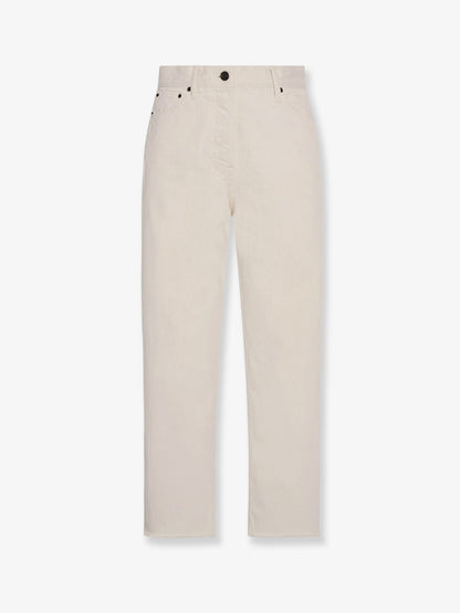 The Row Fortino organic cotton trousers - Ecru
