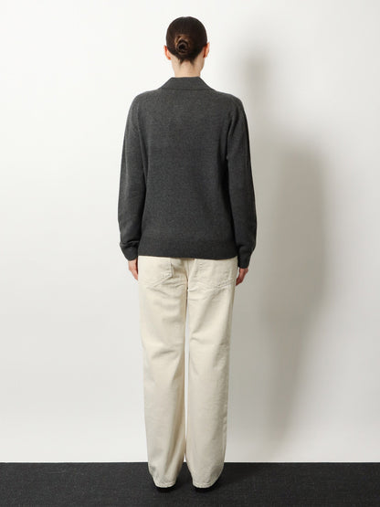 The Row Oashi Cashmere Top Sweater - Anthracite