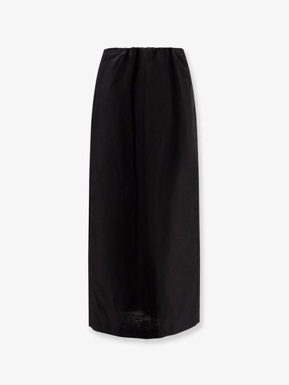 The Row Saul cotton and silk long skirt - Nero