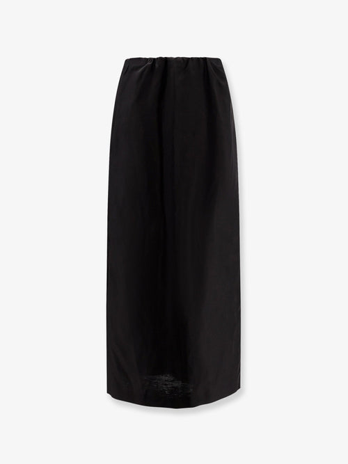 The Row Saul cotton and silk long skirt - Nero