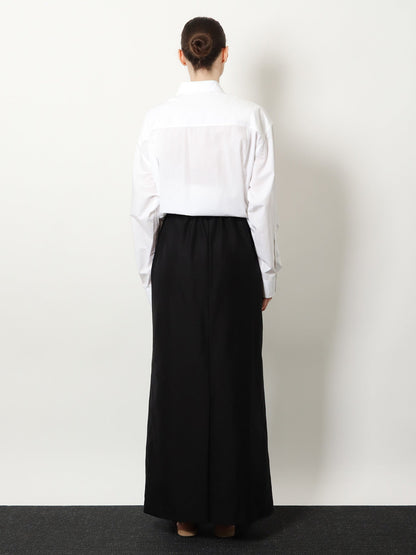 The Row Saul cotton and silk long skirt - Nero