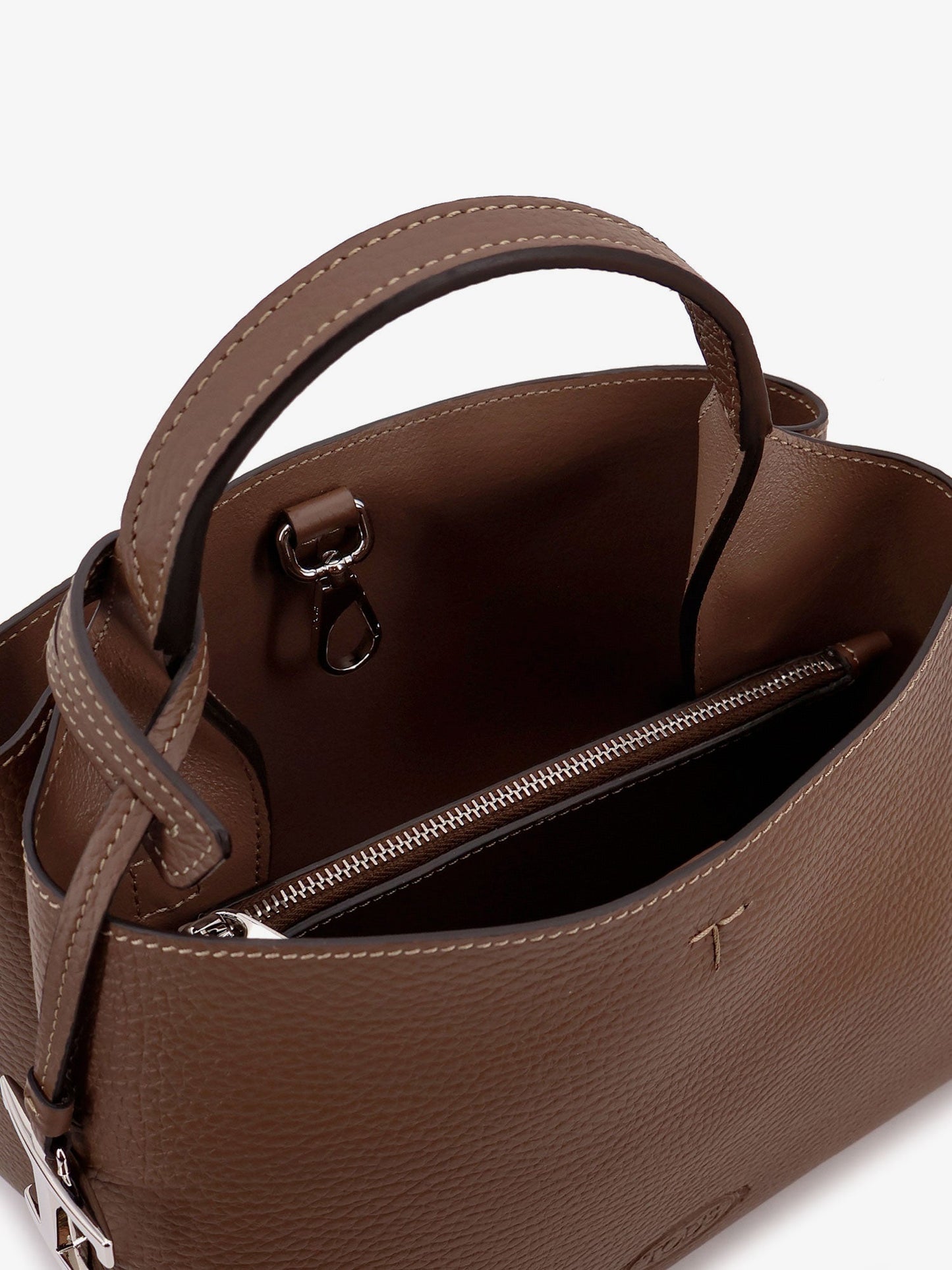 Tod's Micro Leather Crossbody Bag With Iconic Stitching On The Front