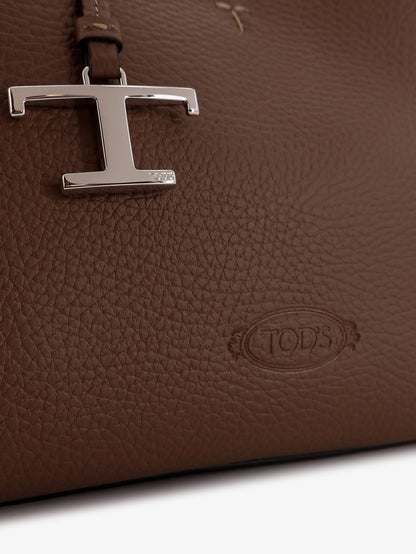 Tod's Micro Leather Crossbody Bag With Iconic Stitching On The Front