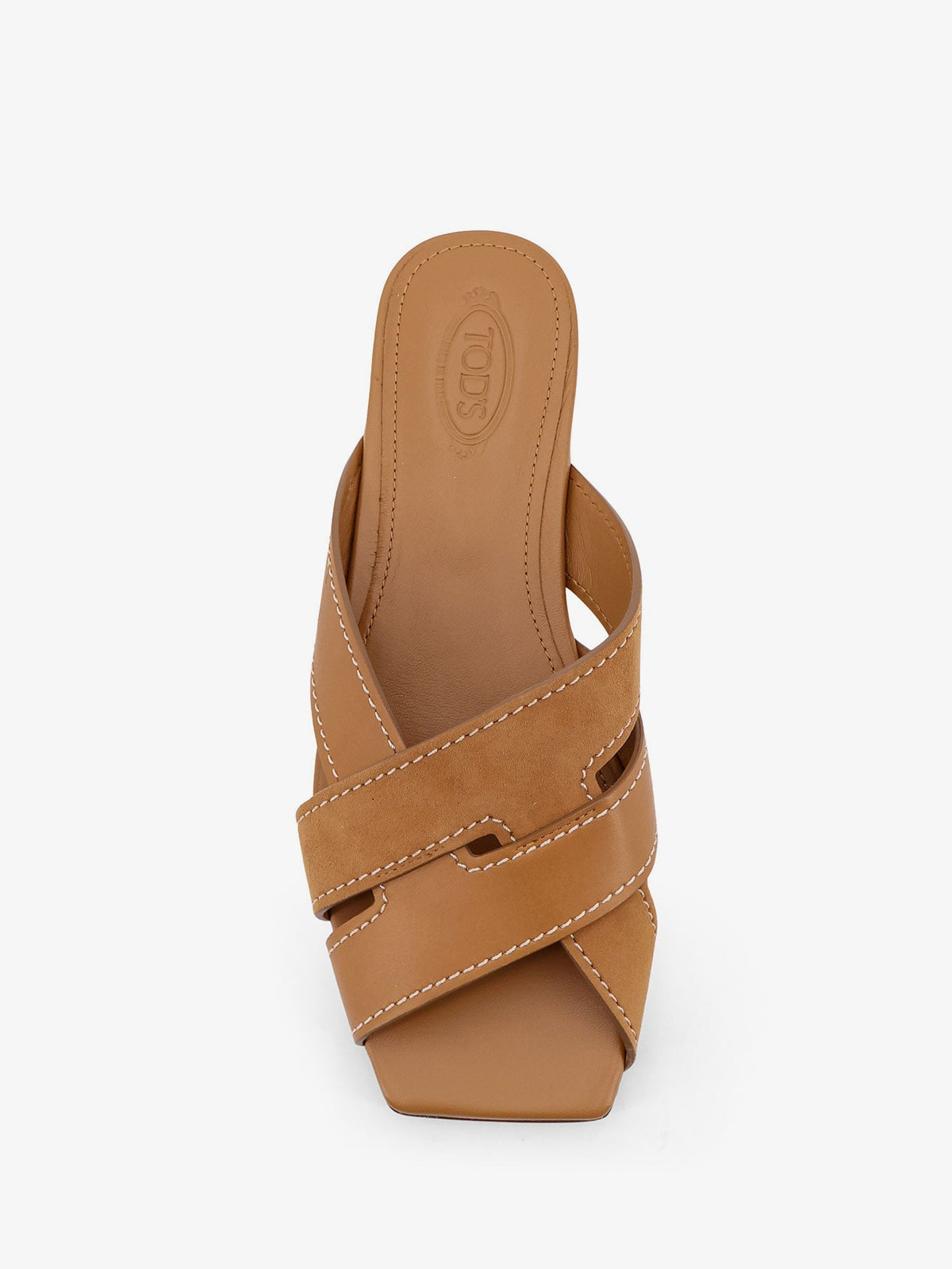 Tod'S Leather sandals with suede detail - Marrone