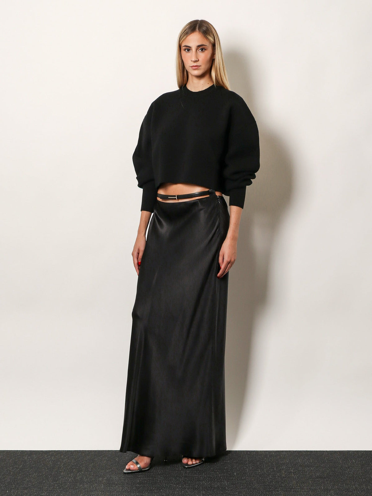 Tom Ford Silk midi skirt - Black