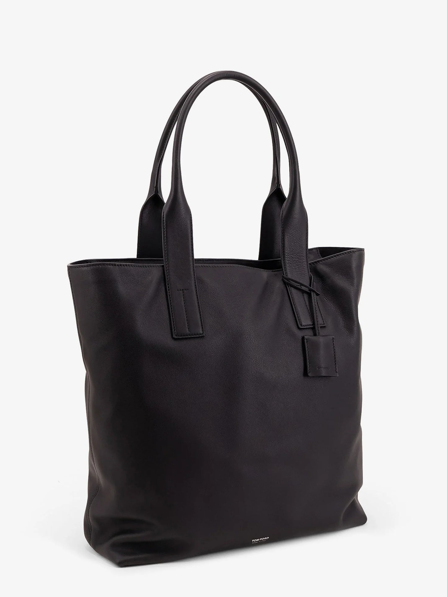 Tom Ford Leather Shopping Bag With Logo Lettering On The Bottom