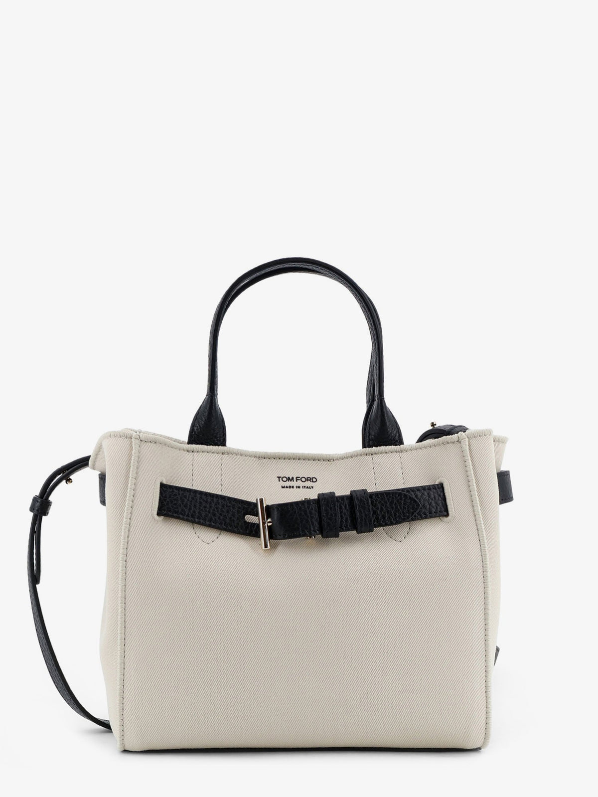 Tom Ford Audrey canvas handbag - Ecrublack