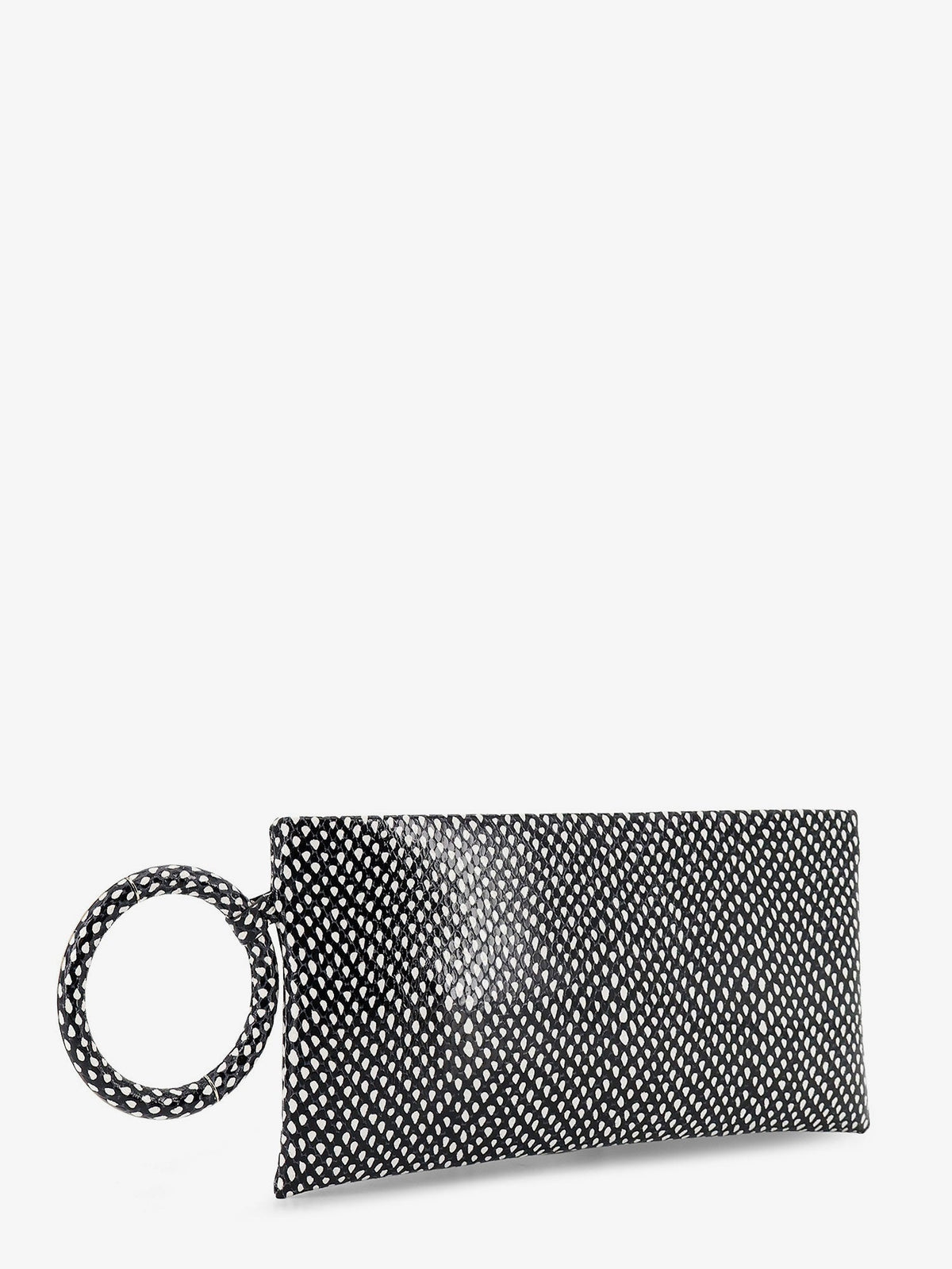 Tom Ford Aura leather clutch bag with snake motif - Blackwhite