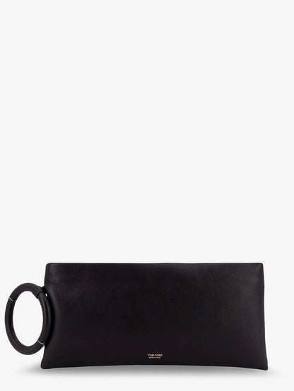 Tom Ford Aura Leather Clutch Bag With Snake Motif