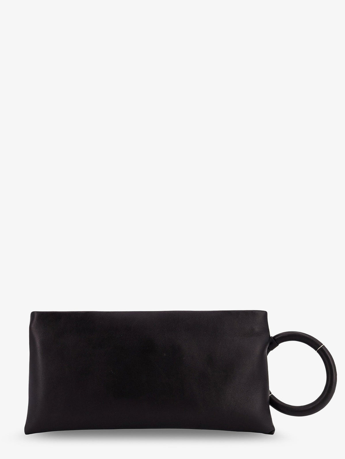 Tom Ford Aura leather clutch bag with lettering logo on the front - Black