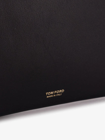 Tom Ford Aura Leather Clutch Bag With Snake Motif